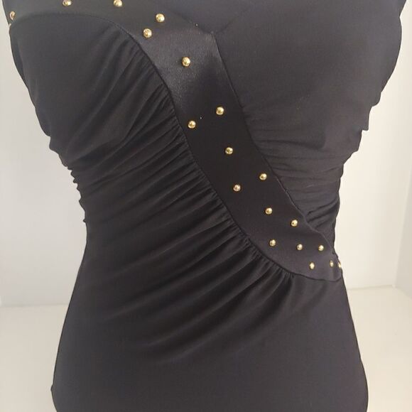 Carol Wior Women's One Piece Bathing Suit Black Size 8 - Picture 2 of 7